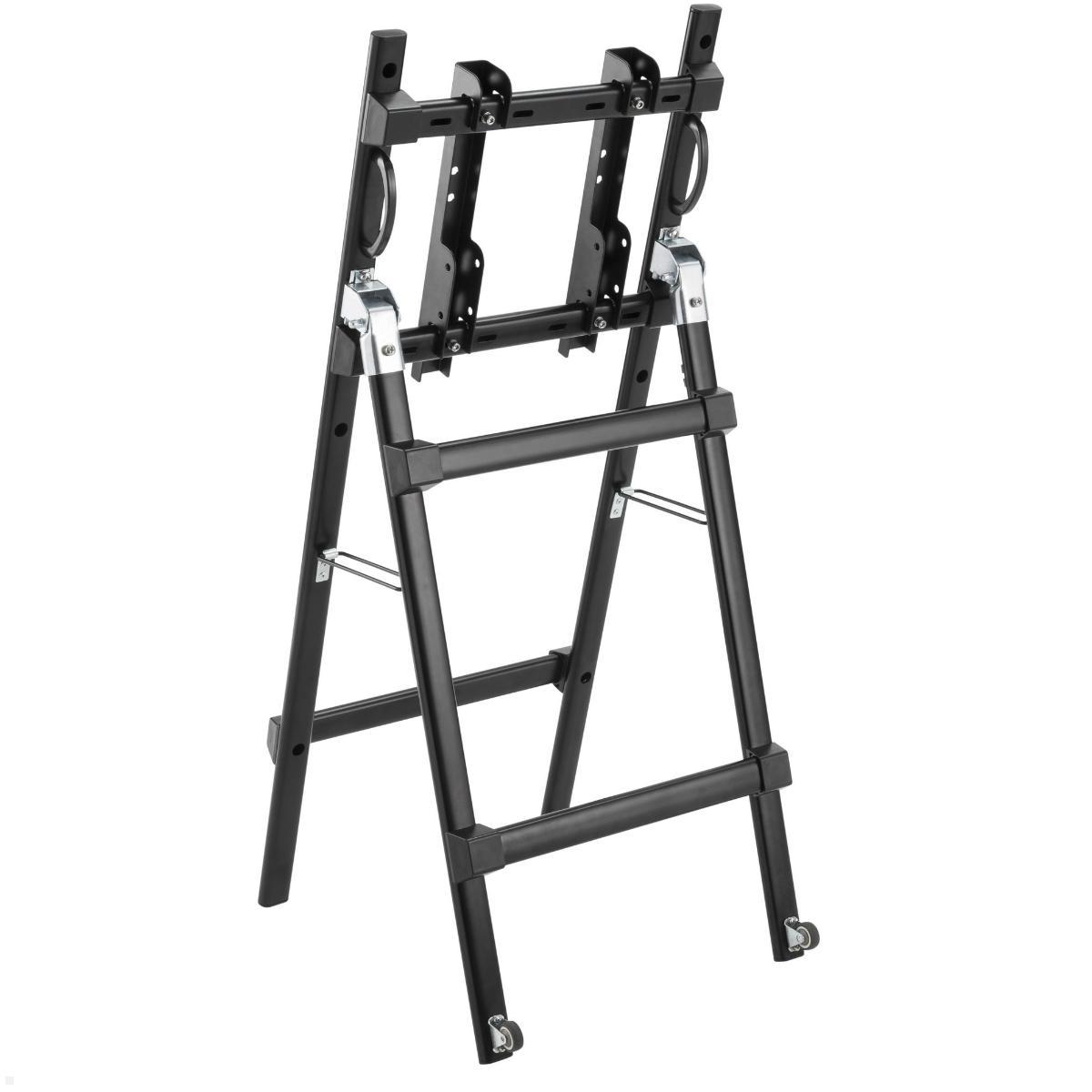 MonLines MBS021 Digital Signage Stand – Mobiler Kundenstopper für Displays bis 55 Zoll, Ansicht von hinten