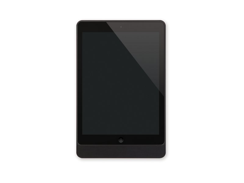 basalte eve iPad Pro Wandhalter diebstahlsicher schwarz rund front