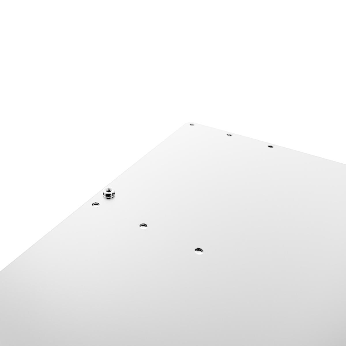 MonLines V100 Adapter für den Versatz der VESA von unter auf Bildschirmmitte, Platte weiß