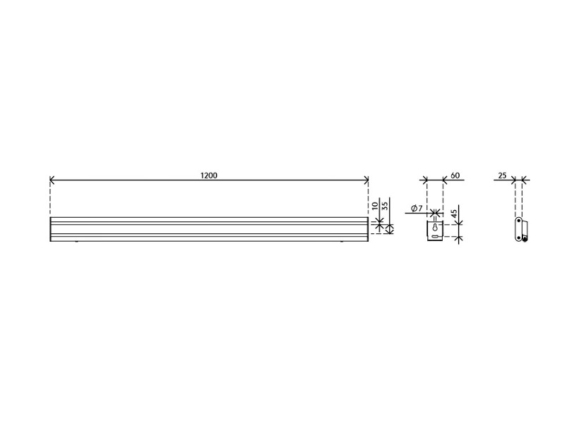 Dataflex Viewlite Slatwall für die Wand 1200mm (58.712)