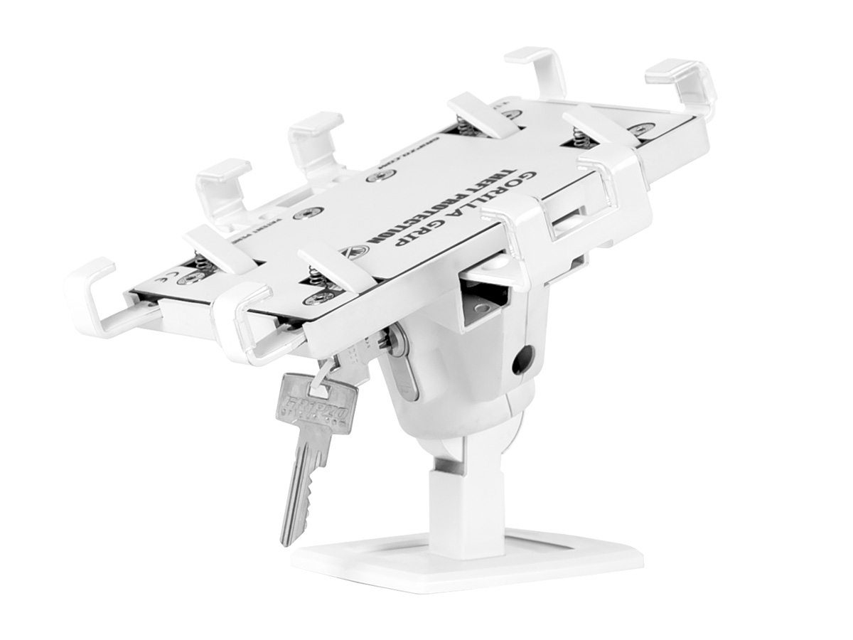 Gripzo diebstahlsichere Tablet Tischhalterung 7-11 Zoll, weiß