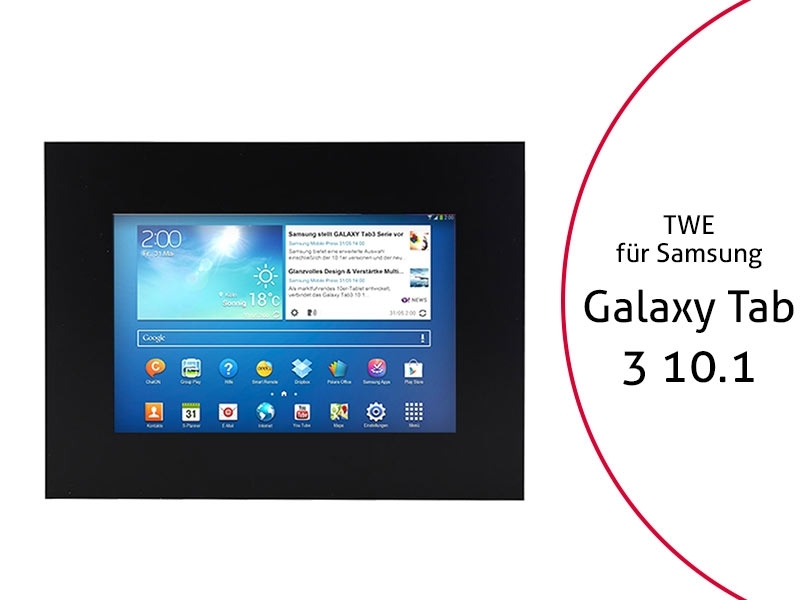 TabLines TWE001B Tablet Wandeinbau für Samsung Tab 3 10.1, schwarz TabLines TWE001B Tablet Wandeinbau für Samsung Tab 3 10.1, schwarz