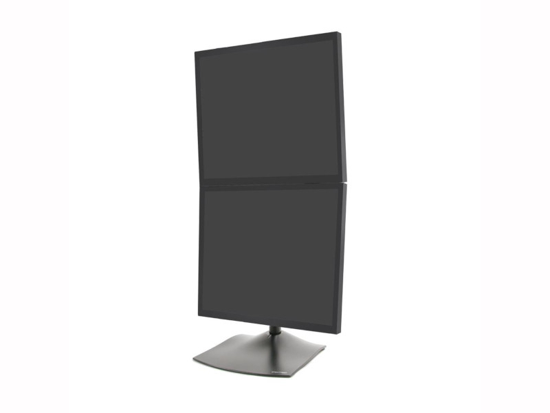 Dual-Monitorständer - Ergonomischer Freistehender Dual-Monitor Desktop  Ständer für zwei 24 (8kg) VESA-Bildschirme - Synchron Höhenverstellbar 