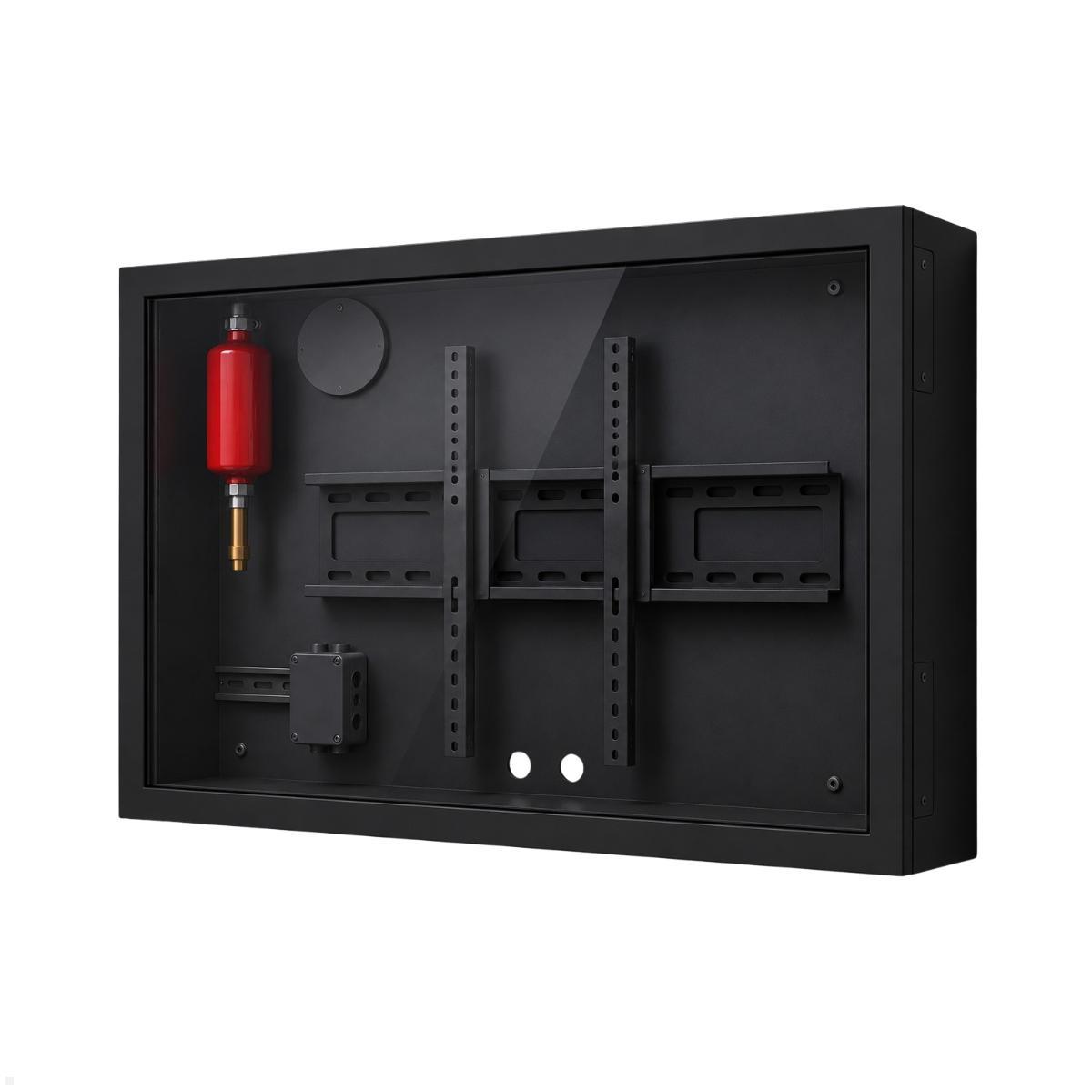 MonLines MBGM65 Brandschutzgehäuse mit 65" Monitor, schwarz, Brandschutz Display Gehäuse