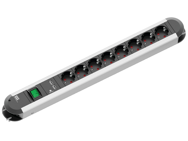 Bachmann PRIMO 8x Steckdose 1x USB 1x Schalter Zuleitung 2m Steckdosenleiste Bachmann PRIMO 8x Steckdose 1x USB 1x Schalter Zuleitung 2m Steckdosenleiste