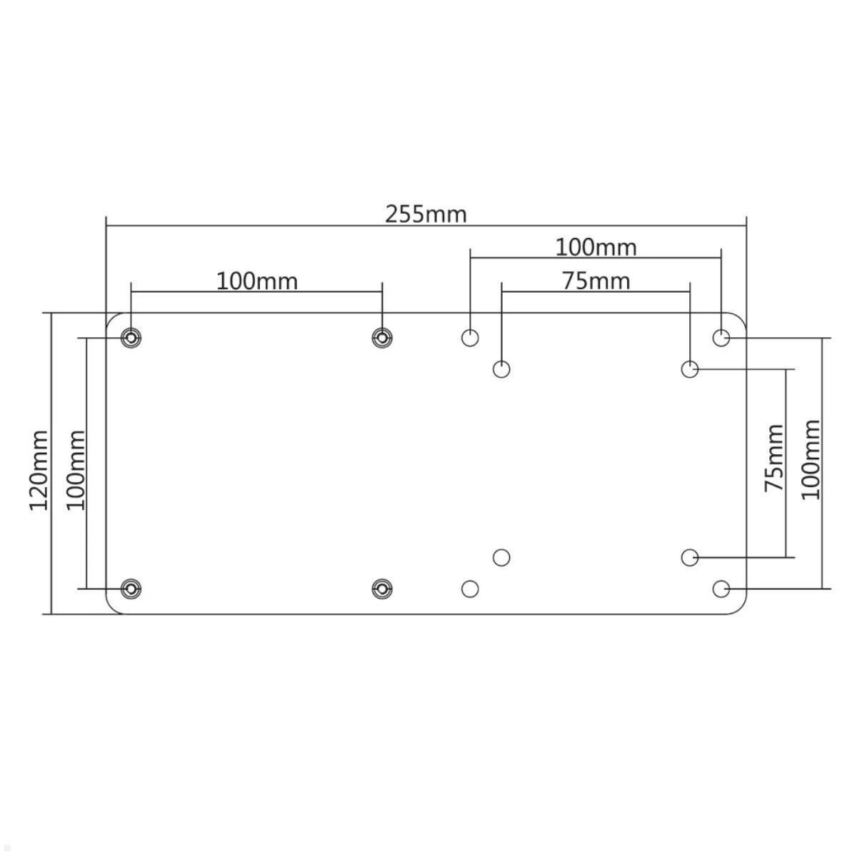 Neomounts THINCLIENT-01 Thin Client PC Halterung VESA, technische Zeichnung Neomounts THINCLIENT-01 Thin Client PC Halterung VESA, technische Zeichnung
