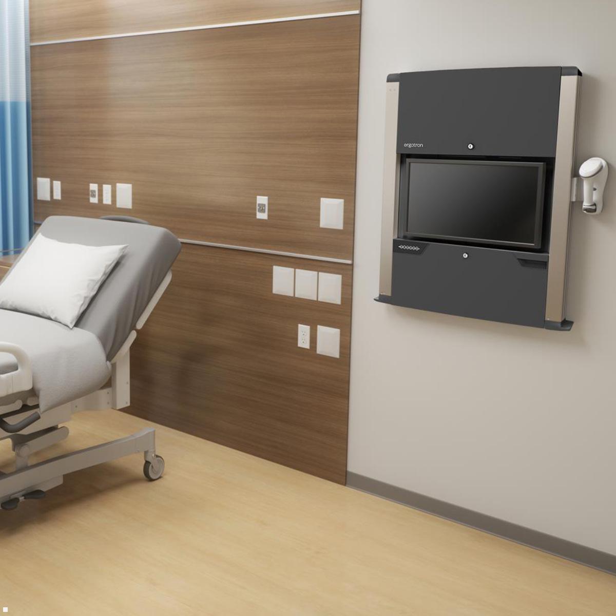 Ergotron CareFit PC Wandarbeitsplatz mit Gehäuse, schwarz (61-367-060), Anwendungsbeispiel Ergotron CareFit PC Wandarbeitsplatz mit Gehäuse, schwarz (61-367-060), Anwendungsbeispiel