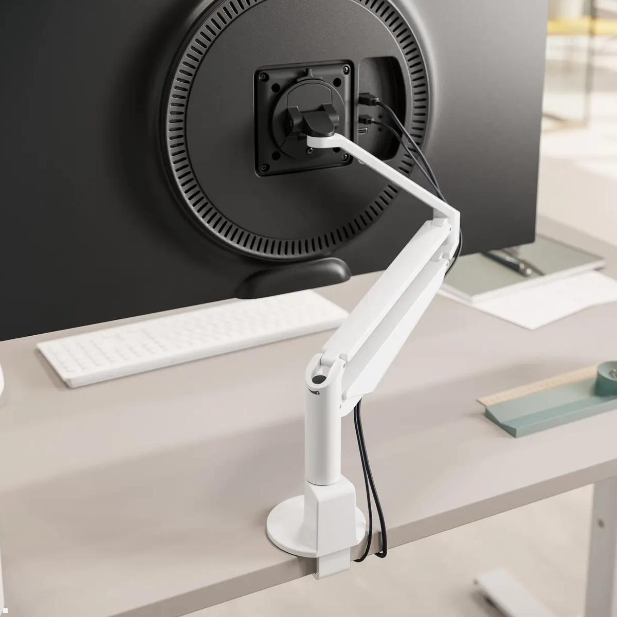 Novus Clu II Monitorarm ohne Befestigung, silber/anthrazit (990+2109+000), Monitorhalterung silber