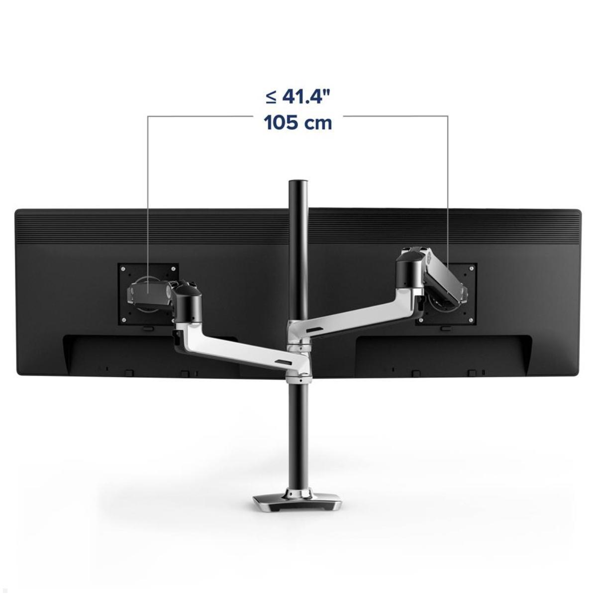 Ergotron LX Dual Monitor Tischhalterung 40 Zoll, silber (45-549-026), Anordnung nebeneinander Ergotron LX Dual Monitor Tischhalterung 40 Zoll, silber (45-549-026), Anordnung nebeneinander