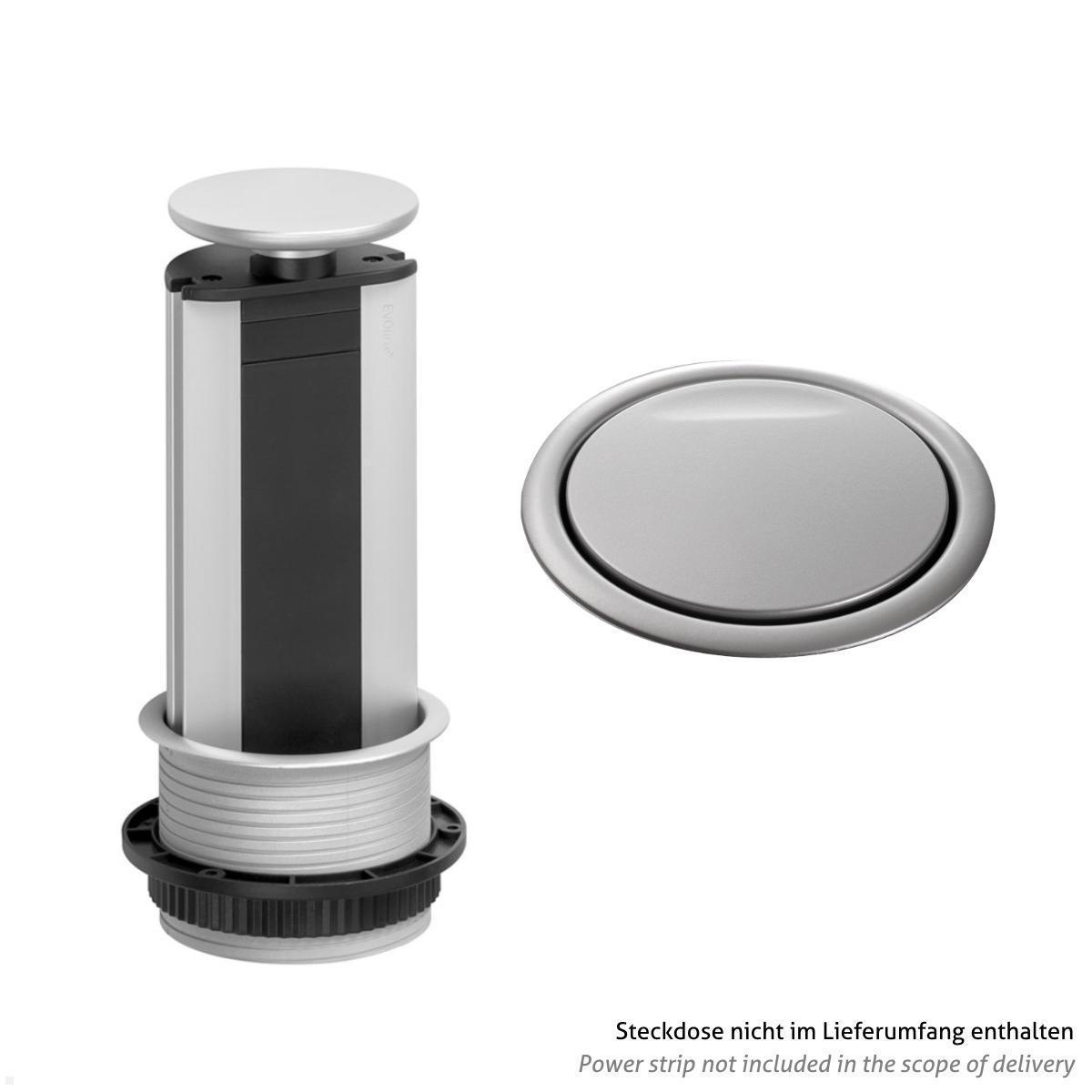 EVOline Port Zubehör Ersatz Wippdeckel für Steckdose, silber EVOline Port Zubehör Ersatz Wippdeckel für Steckdose, silber