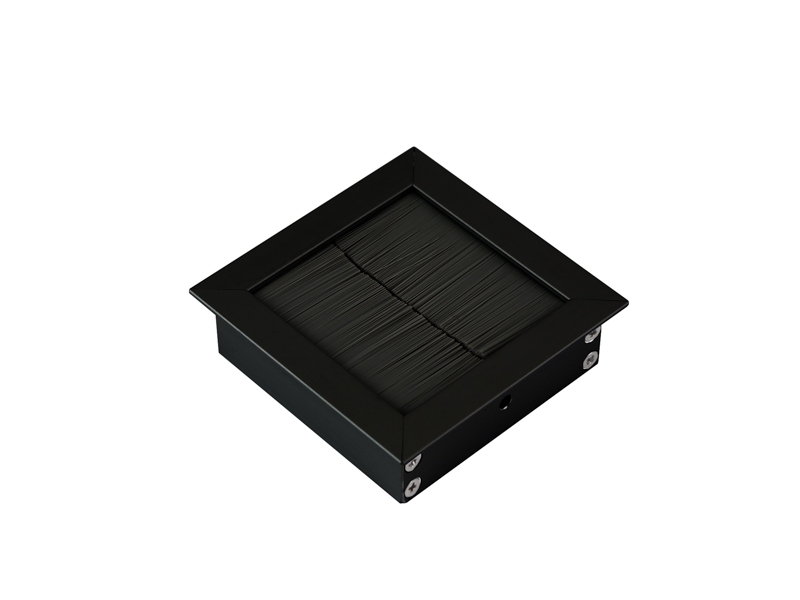 TecLines TKB001B Tisch Kabeldurchlass geteilte Bürstendichtung, schwarz TecLines TKB001B Tisch Kabeldurchlass geteilte Bürstendichtung, schwarz