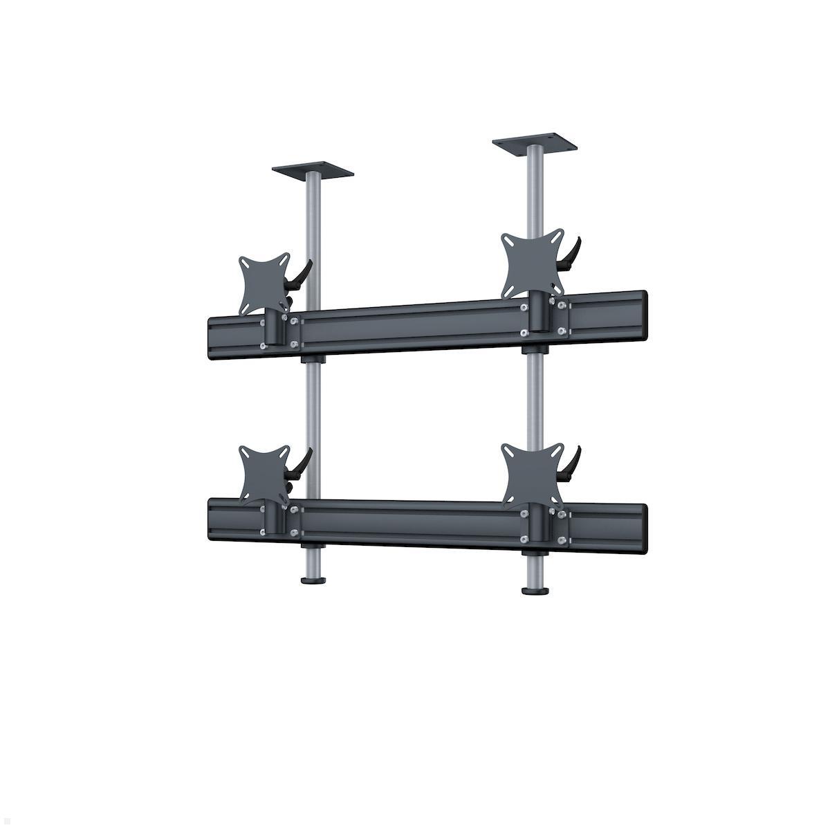 MonLines MDH221B Flat 2+2 Monitor Deckenhalterung bis 32 Zoll, schwarz MonLines MDH221B Flat 2+2 Monitor Deckenhalterung bis 32 Zoll, schwarz