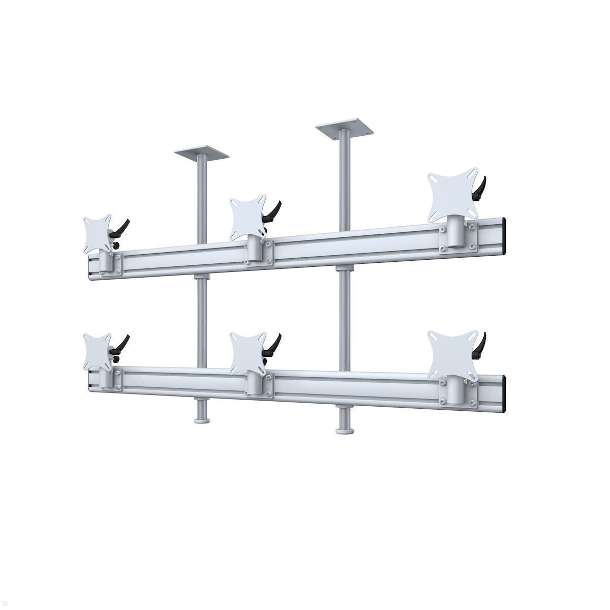MonLines MDH219G Flat 3+3 Monitor Deckenhalter bis 32 Zoll, grau MonLines MDH219G Flat 3+3 Monitor Deckenhalter bis 32 Zoll, grau