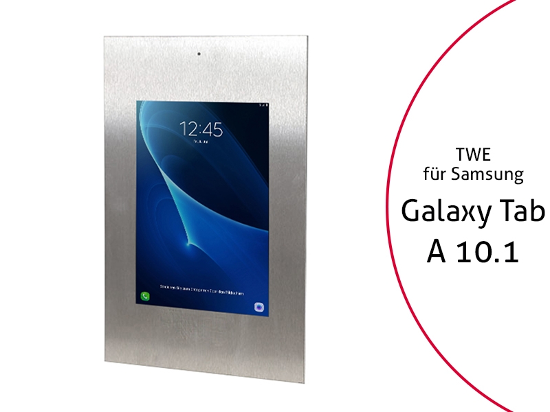 abLines TWE048E Tablet Wandeinbau Samsung Galaxy Tab A 10.1 DS edelstahl