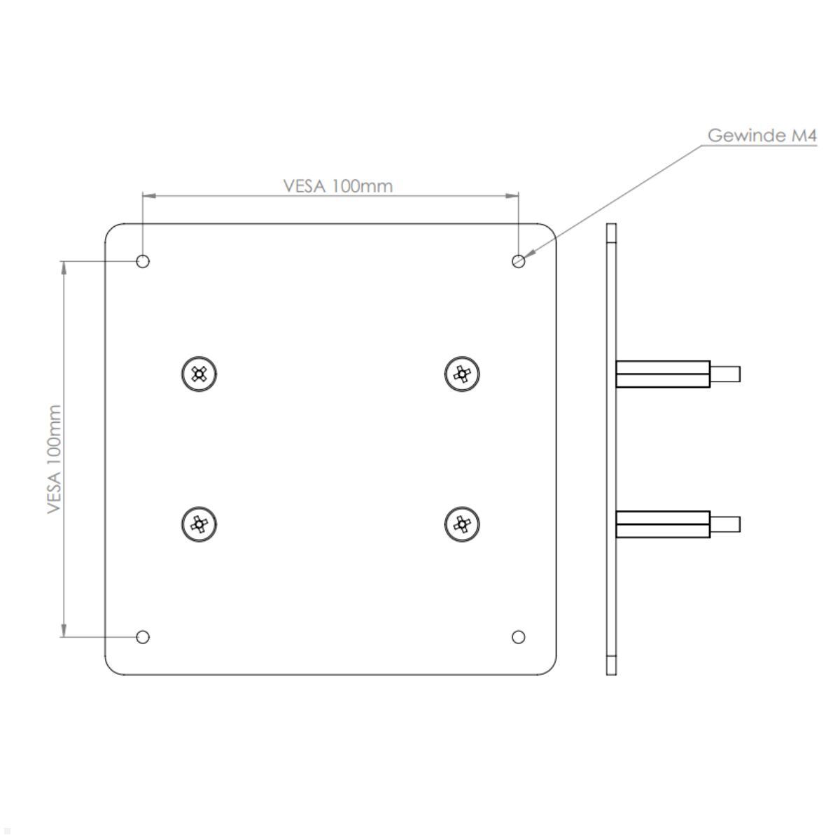 MonLines V067 VESA Adapter für Samsung C43J890DKU VESA-Aufnahme MonLines V067 VESA Adapter für Samsung C43J890DKU VESA-Aufnahme