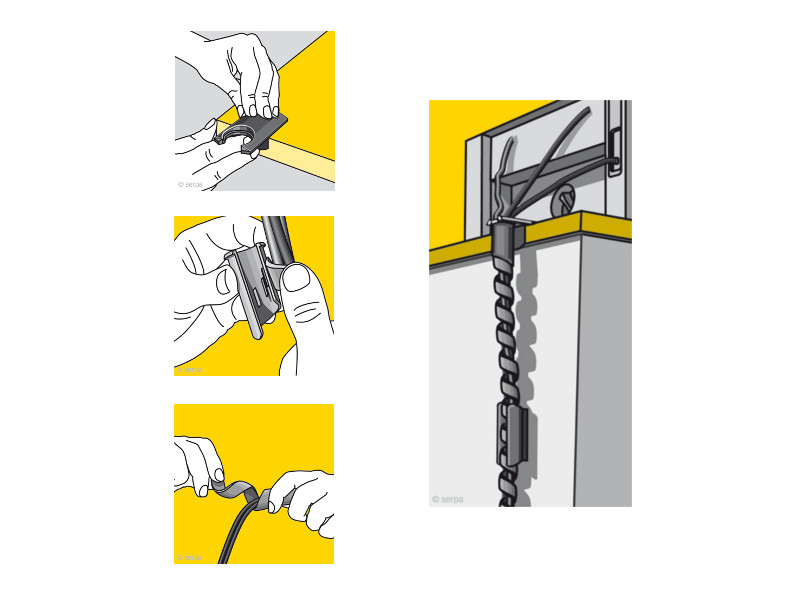 Serpa Kabelwendel Zubehör-Set Installation