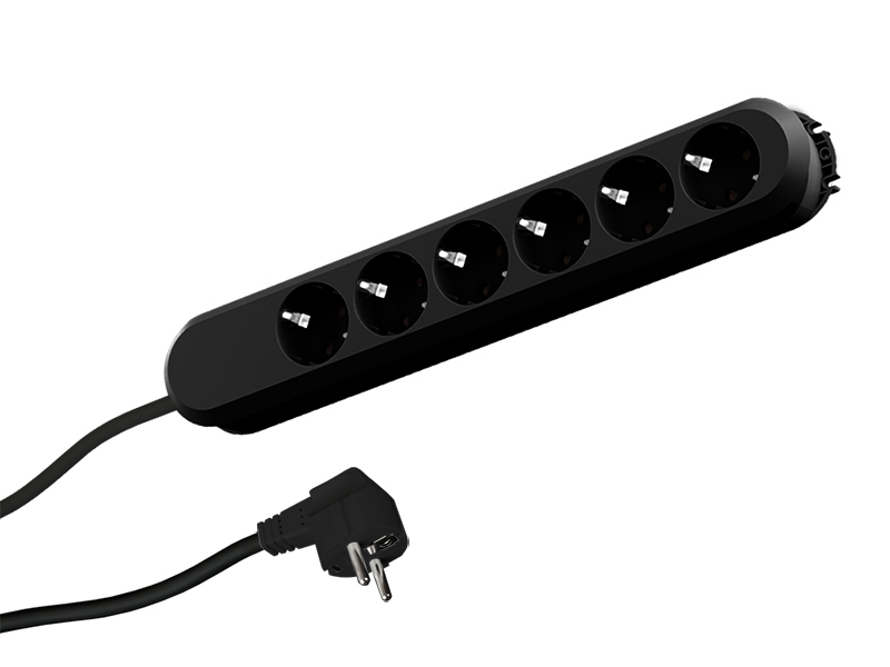 Bachmann SMART 6x Steckdosenleiste Zuleitung 1,5m (381.147K) schwarz VDE geprüft Bachmann SMART 6x Steckdosenleiste Zuleitung 1,5m (381.147K) schwarz VDE geprüft