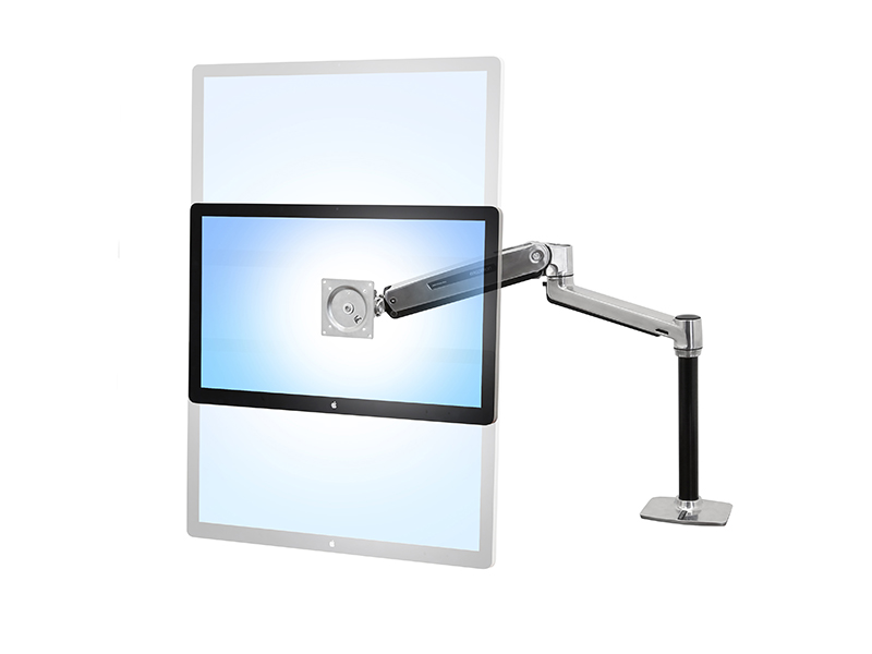 Ergotron LX HD Sitz-Steh Tischhalterung mit Monitorarm (45-384-026)