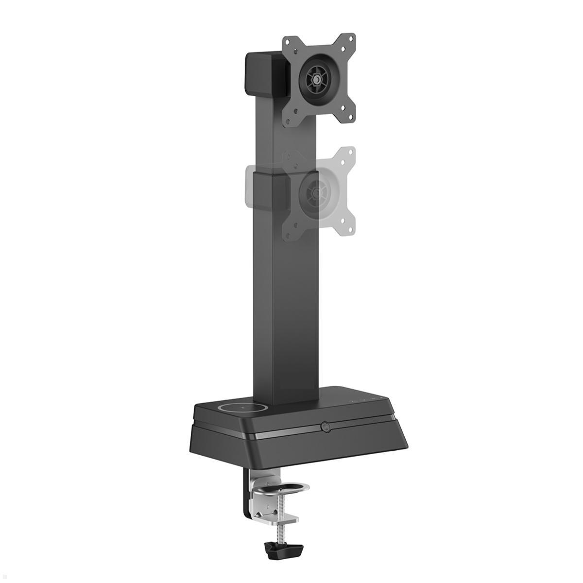MonLines MTH020B Monitor Tischhalterung elektrisch 17 - 32 Zoll, schwarz, höhenverstellbar