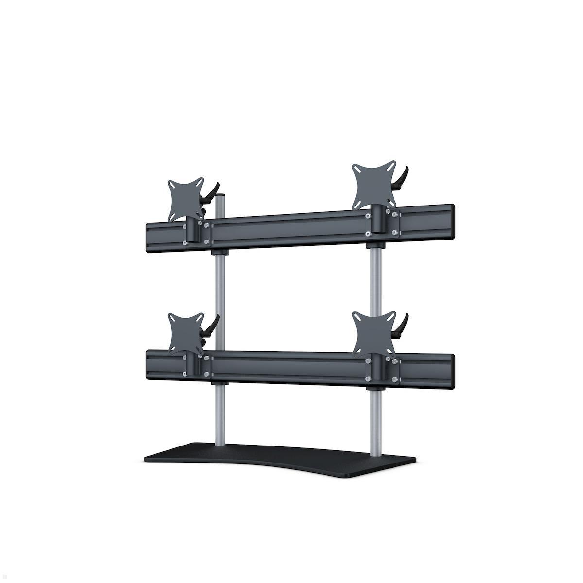 MonLines MTH283B Flat 2+2 Monitorhalterung mit Tischstandfuß bis 32 Zoll, schwarz MonLines MTH283B Flat 2+2 Monitorhalterung mit Tischstandfuß bis 32 Zoll, schwarz