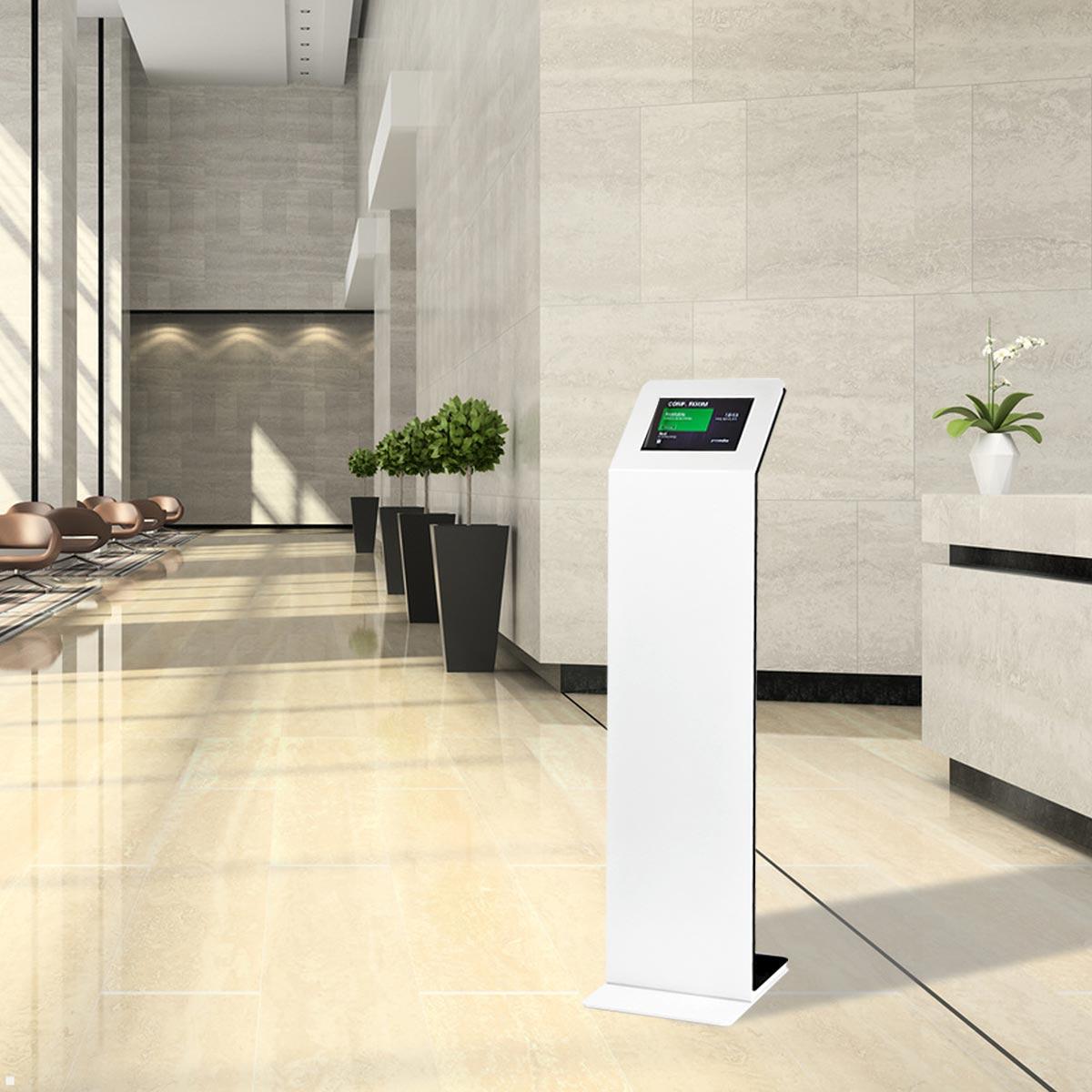 Tablines TBS101 Design Tablet Ständer quer Apple iPad Air 4 und 5 10.9 Anwendungsbeispiel Hotel Lobby Tablines TBS101 Design Tablet Ständer quer Apple iPad Air 4 und 5 10.9 Anwendungsbeispiel Hotel Lobby