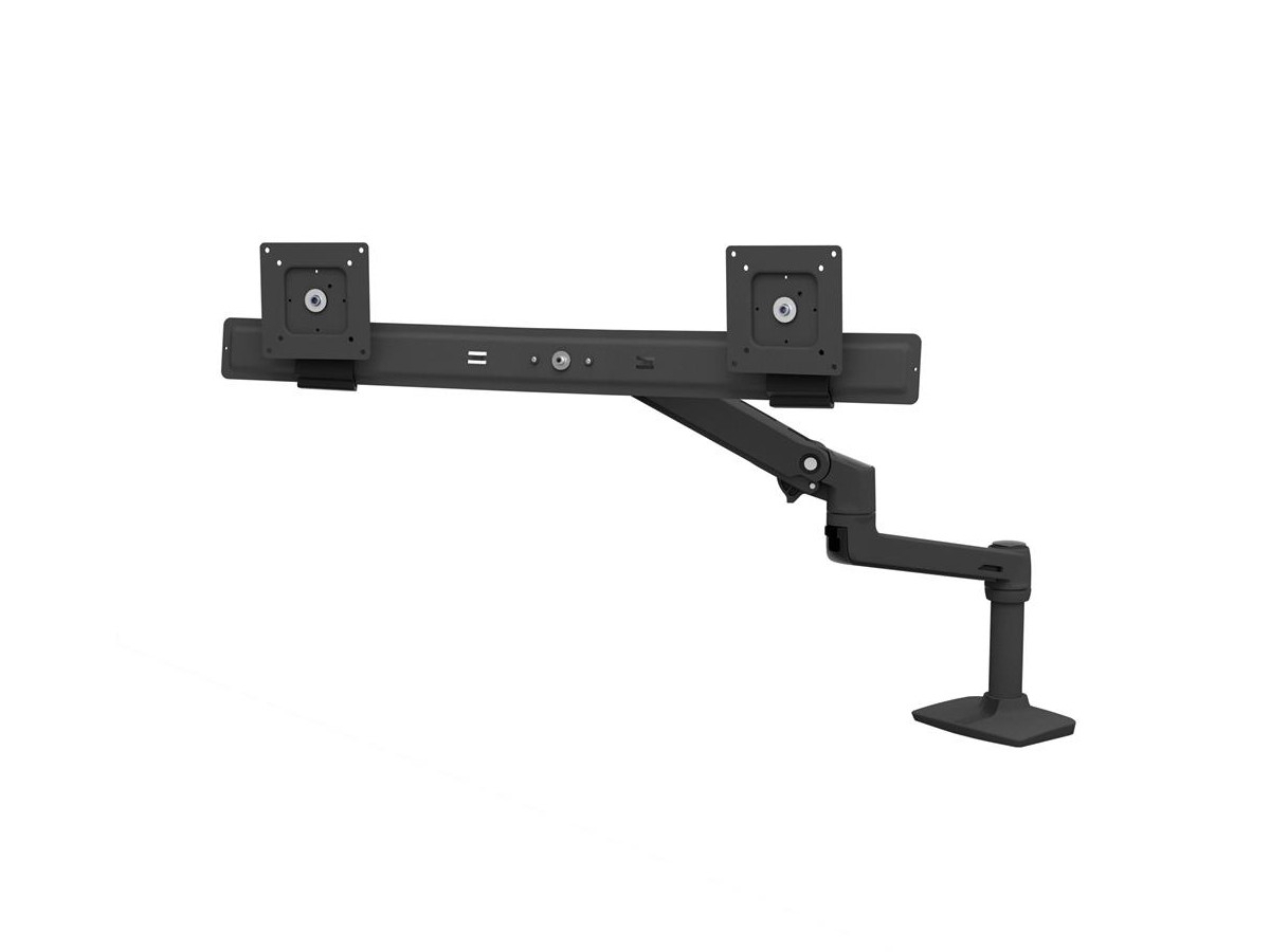 Ergotron LX Dual Tisch Monitorhalterung für USM Tisch, schwarz (46-490-225) 2-fach Tischhalterung Ergotron LX Dual Tisch Monitorhalterung für USM Tisch, schwarz (46-490-225) 2-fach Tischhalterung