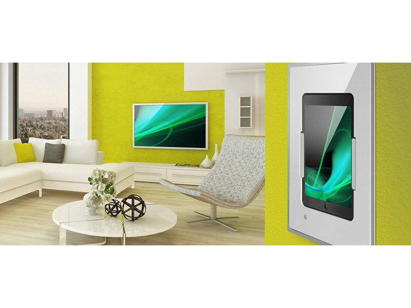 iRoom miniDock motorisiert iPad Mini 1-3 Glas weiß 53miniDock-w-m Anwendung