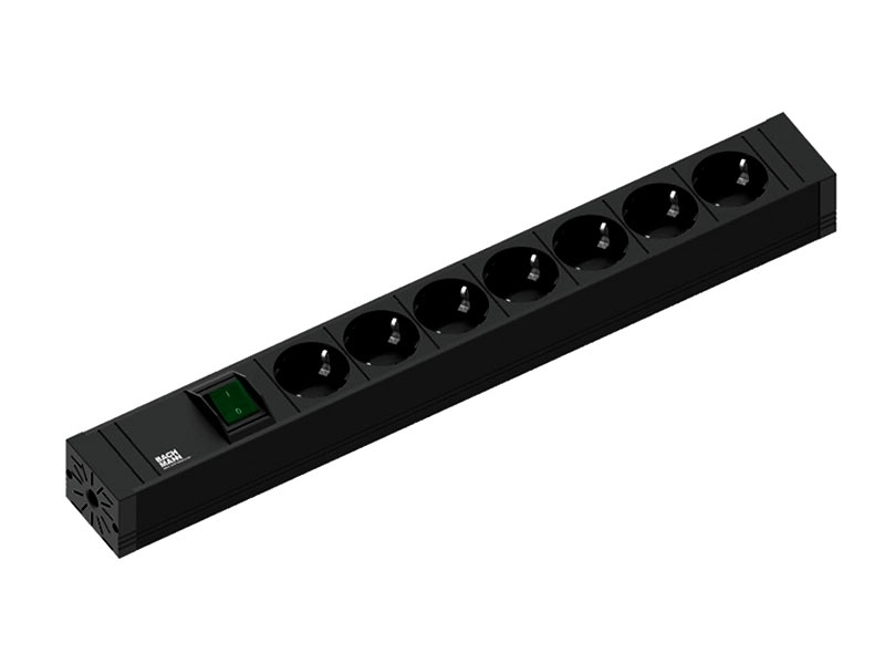 Bachmann CONNECT LINE Schutzkontaktsteckdose 7-fach mit Schalter