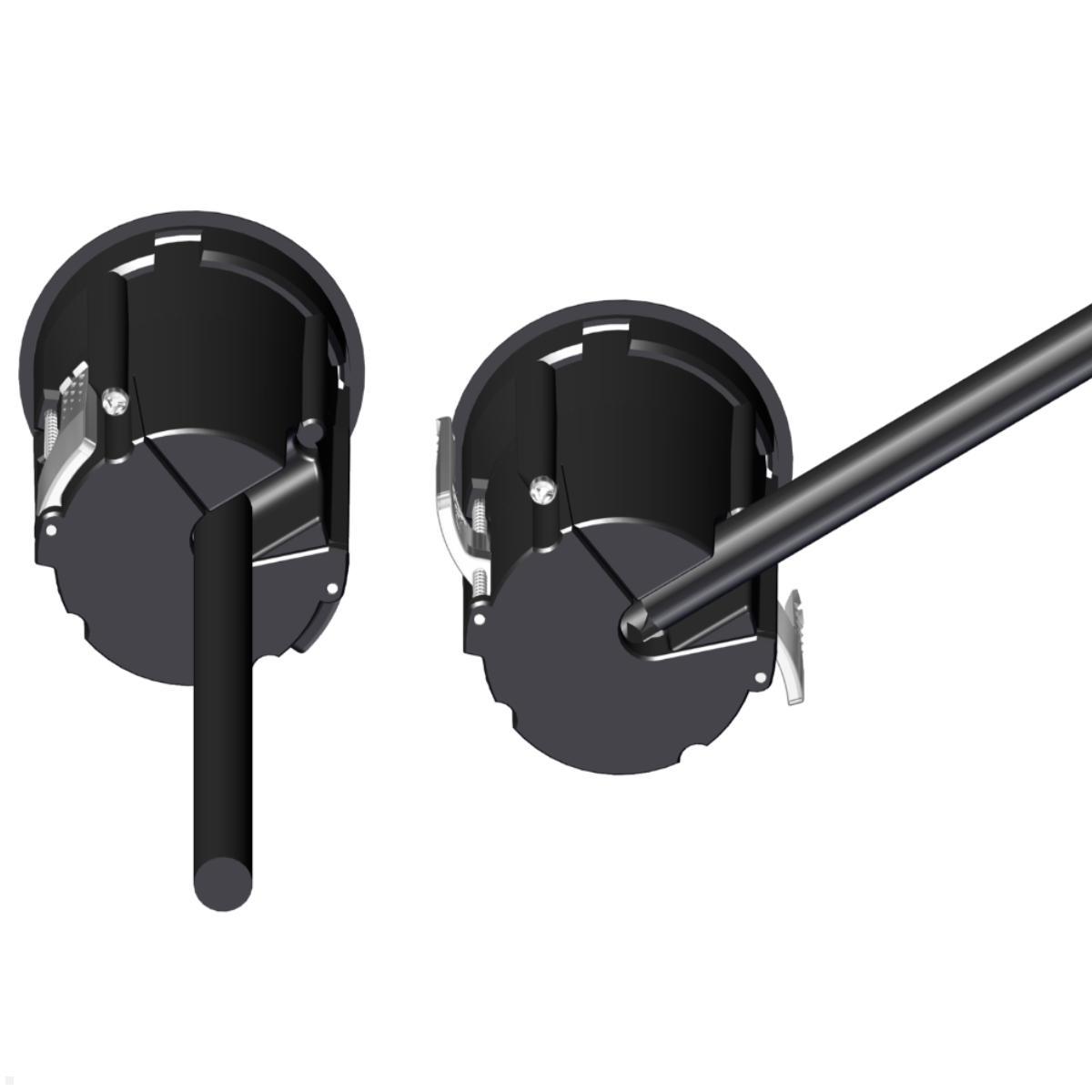 EVOline One Einbausteckdose mit USB-A / USB-C Charger, schwarz, Kabel EVOline One Einbausteckdose mit USB-A / USB-C Charger, schwarz, Kabel