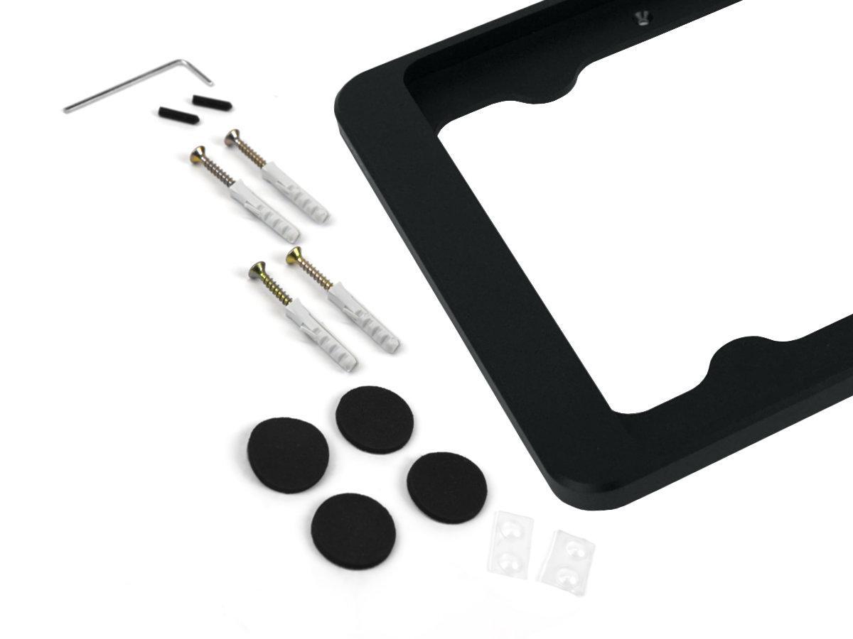 Displine Dame Wall Samsung TAB S4 10.5" Wandhalterung, schwarz mit Schrauben & Schaumstoff Distanz Pads Set