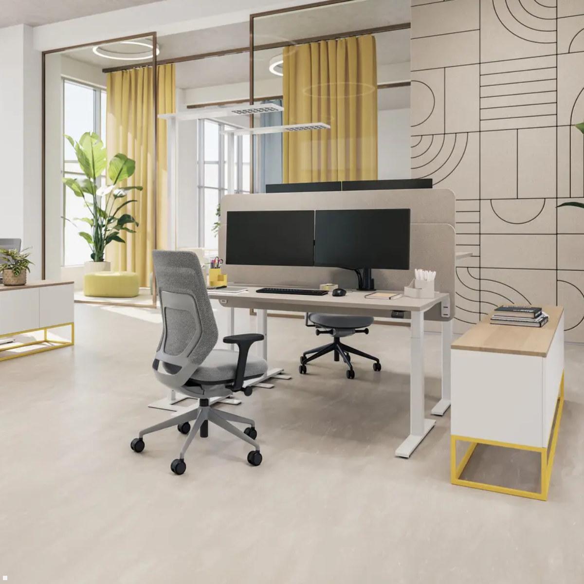 Novus Clu Plus X2 Monitorhalter für 2 Monitore ohne Befestigung (992+2108+000), schwarz, höhenverstellbarer Monitorarm