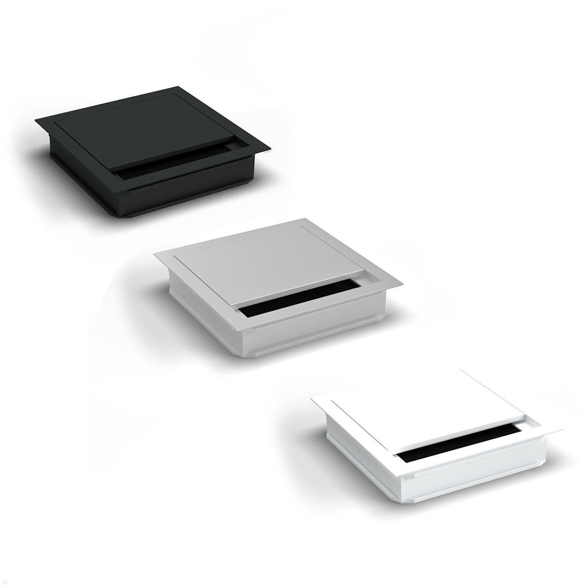 TecLines TKD014B Kabeldurchführung 120x120mm, schwarz Variationen TecLines TKD014B Kabeldurchführung 120x120mm, schwarz Variationen