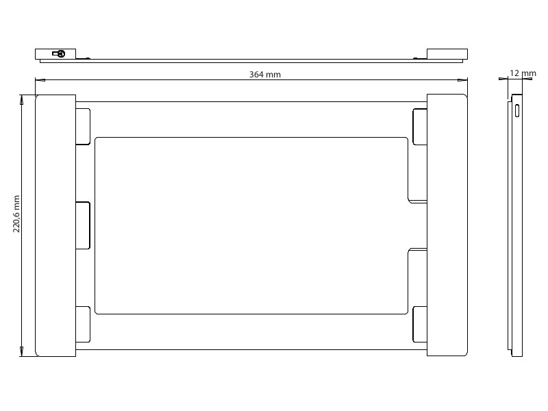 smart things sDock Fix iPad Pro 12.9 Maße fronr