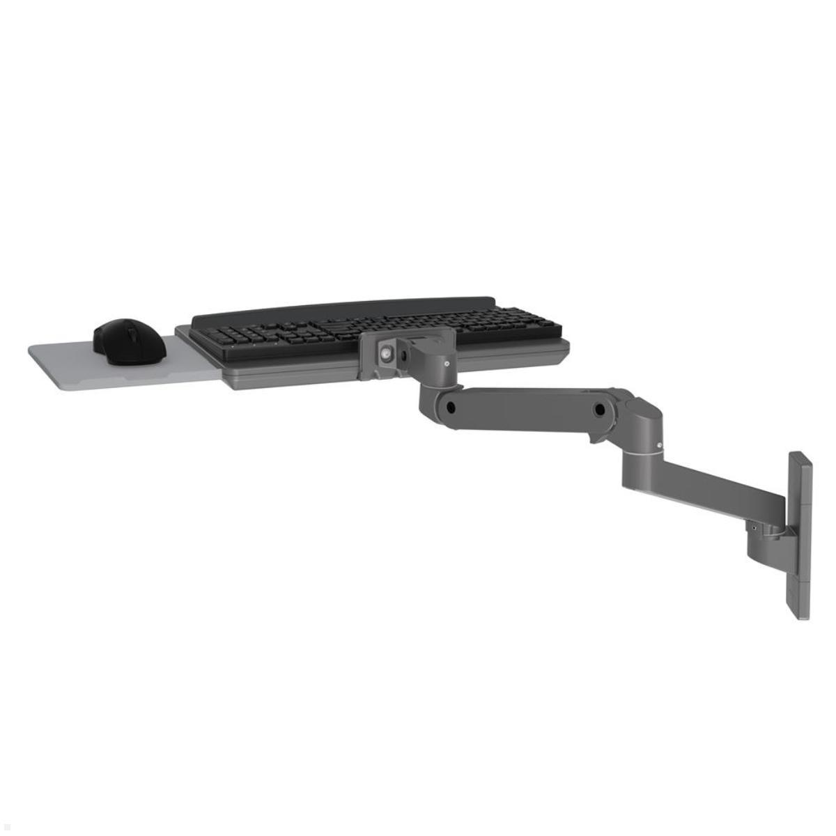 Ergotron LX Pro Monitor Tischhalterung mit Tastaturhalter, Pivot Funktion 360 Grad Rotation