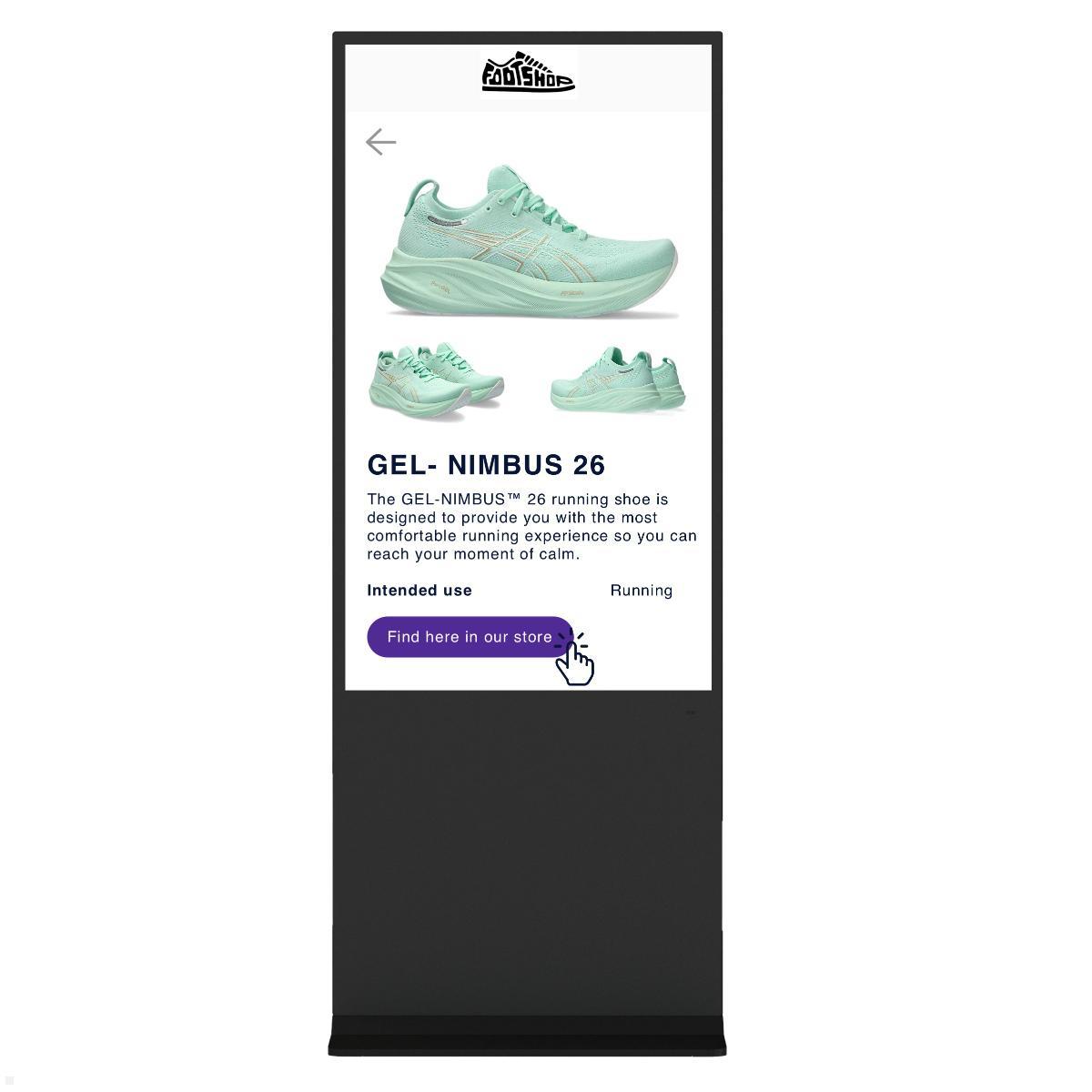 Clevertouch CL Touch Totem Commercial Display 55'' (12955CLTOUCHTOTEM), Frontansicht