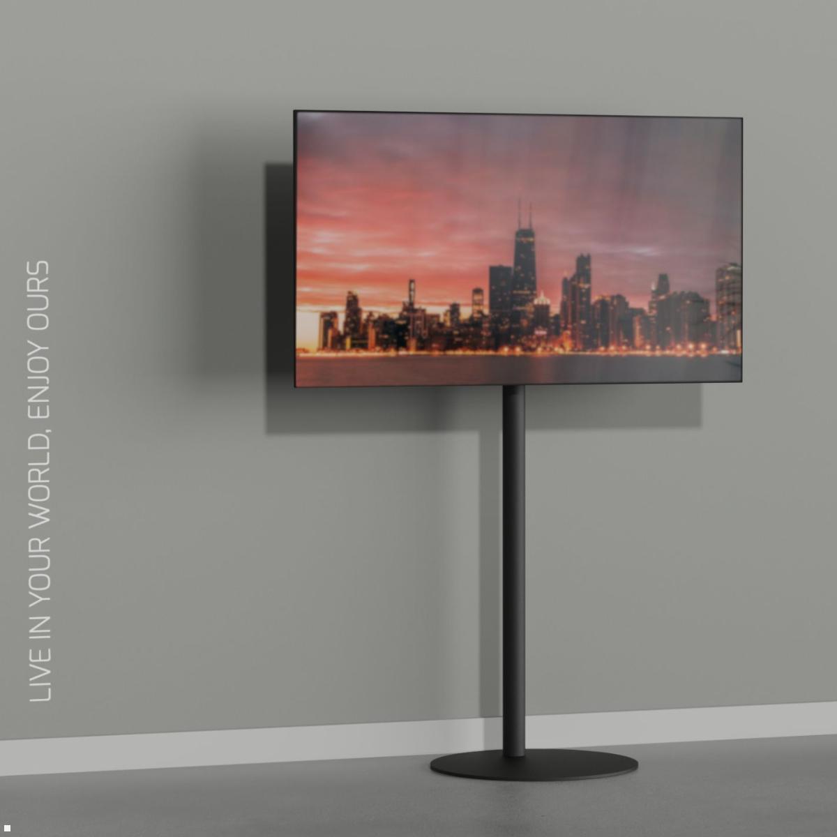 Cavus SPHERE150B44 TV Bodenständer 32 - 65 Zoll, Säule 1500 mm, schwarz schlankes Design Cavus SPHERE150B44 TV Bodenständer 32 - 65 Zoll, Säule 1500 mm, schwarz schlankes Design