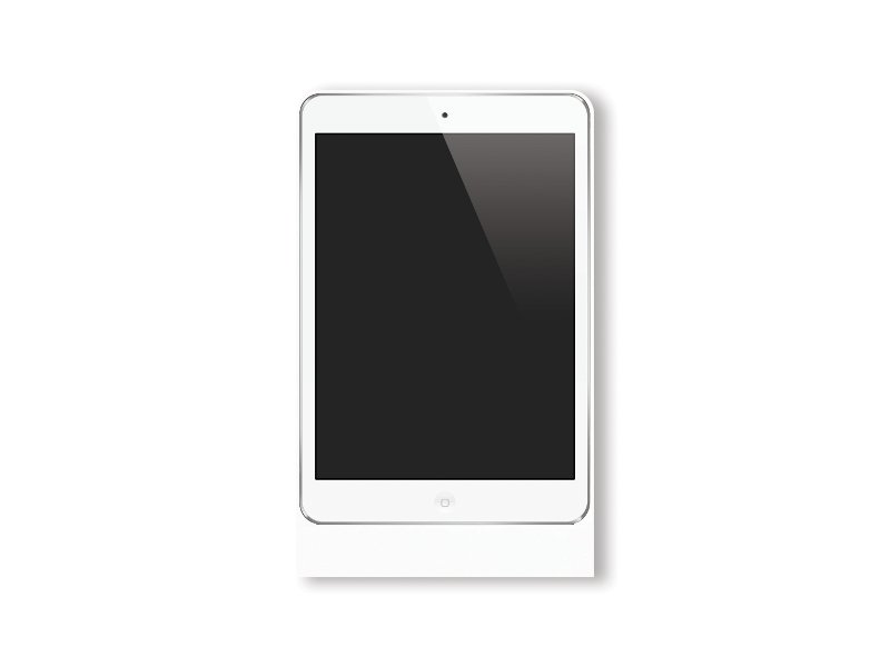 Basalte Eve Tablet Wandhalter für iPad Mini 1/2/3, eckig weiß front