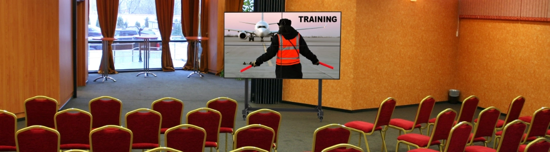 Monitorständer für 50-64 Zoll Bildschirme für Messen / Veranstaltungen Monitorständer für 50-64 Zoll Bildschirme für Messen / Veranstaltungen