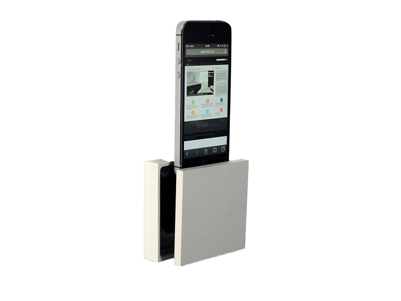 iRoom uniDock universelle Wandeinbau Ladestation silber (53uniDock-an)