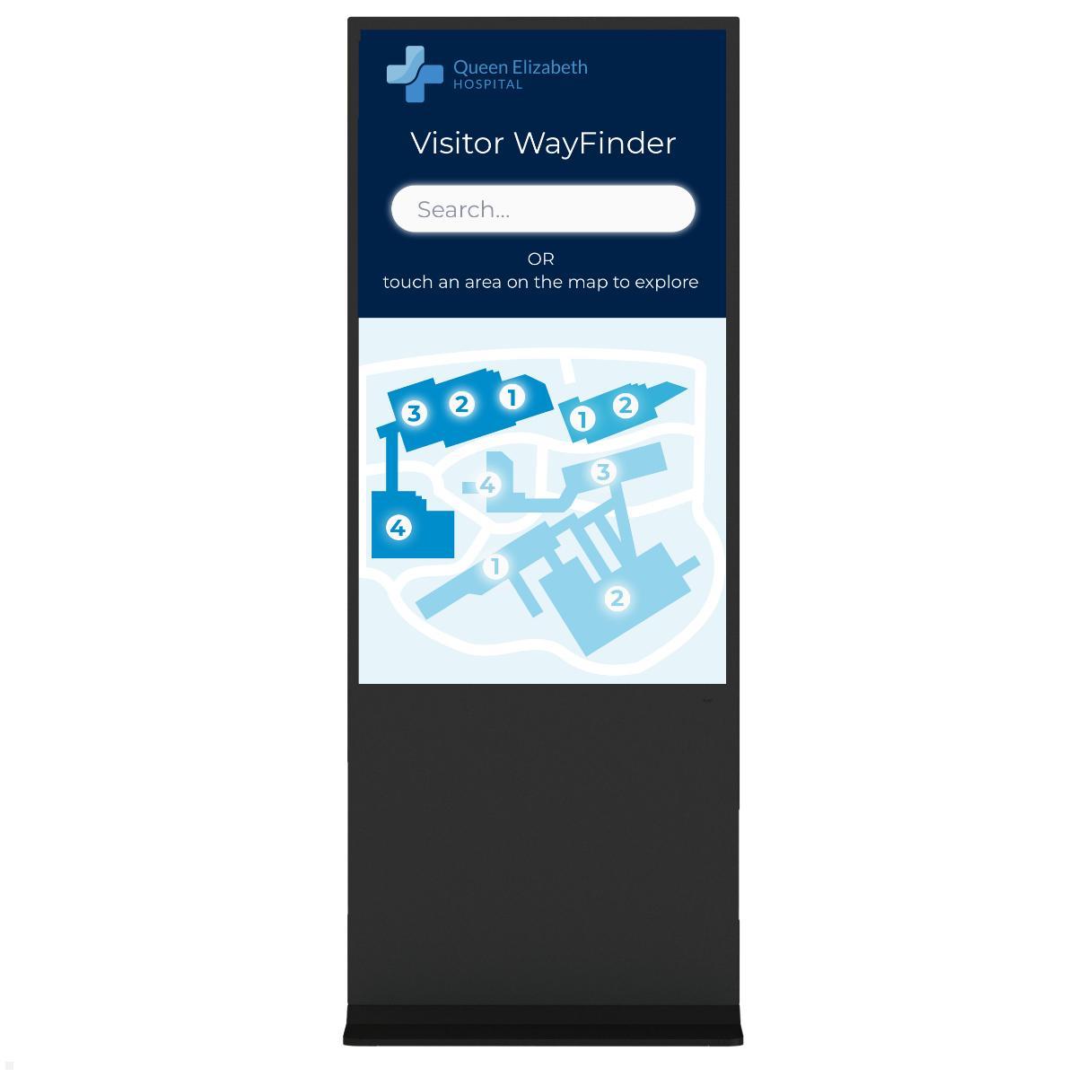 Clevertouch CL Touch Totem Commercial Display 65'' (12965CLTOUCHTOTEM), Frontansicht