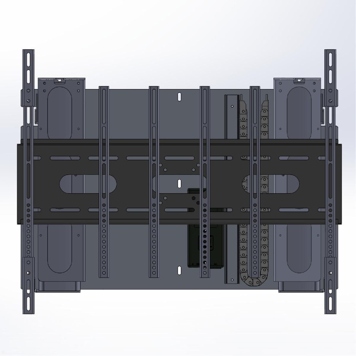 MonLines MLW675B2 TV Lift Wandhalter elektrisch, 675mm, 98 Zoll, schwarz, Monitor Lift