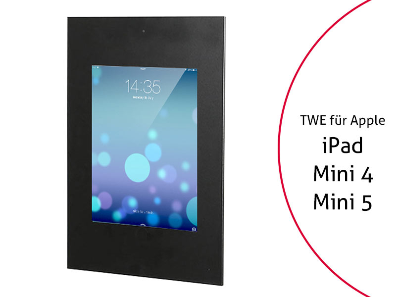 TabLines TWE021B Tablet Wandeinbau für Apple iPad Mini 4 + Mini 5, DS, Schwarz TabLines TWE021B Tablet Wandeinbau für Apple iPad Mini 4 + Mini 5, DS, Schwarz