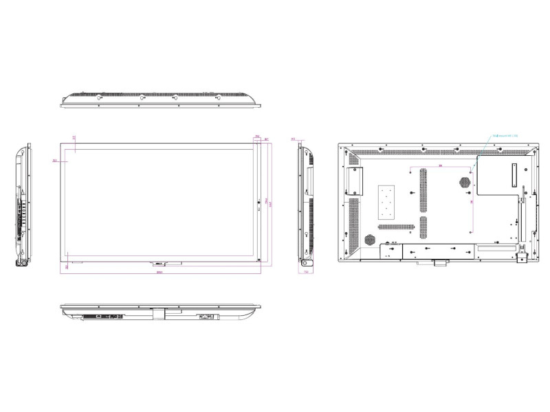 i3 Technologies digitales Flipchart Display i3SIXTY (VSV0005939) Maße