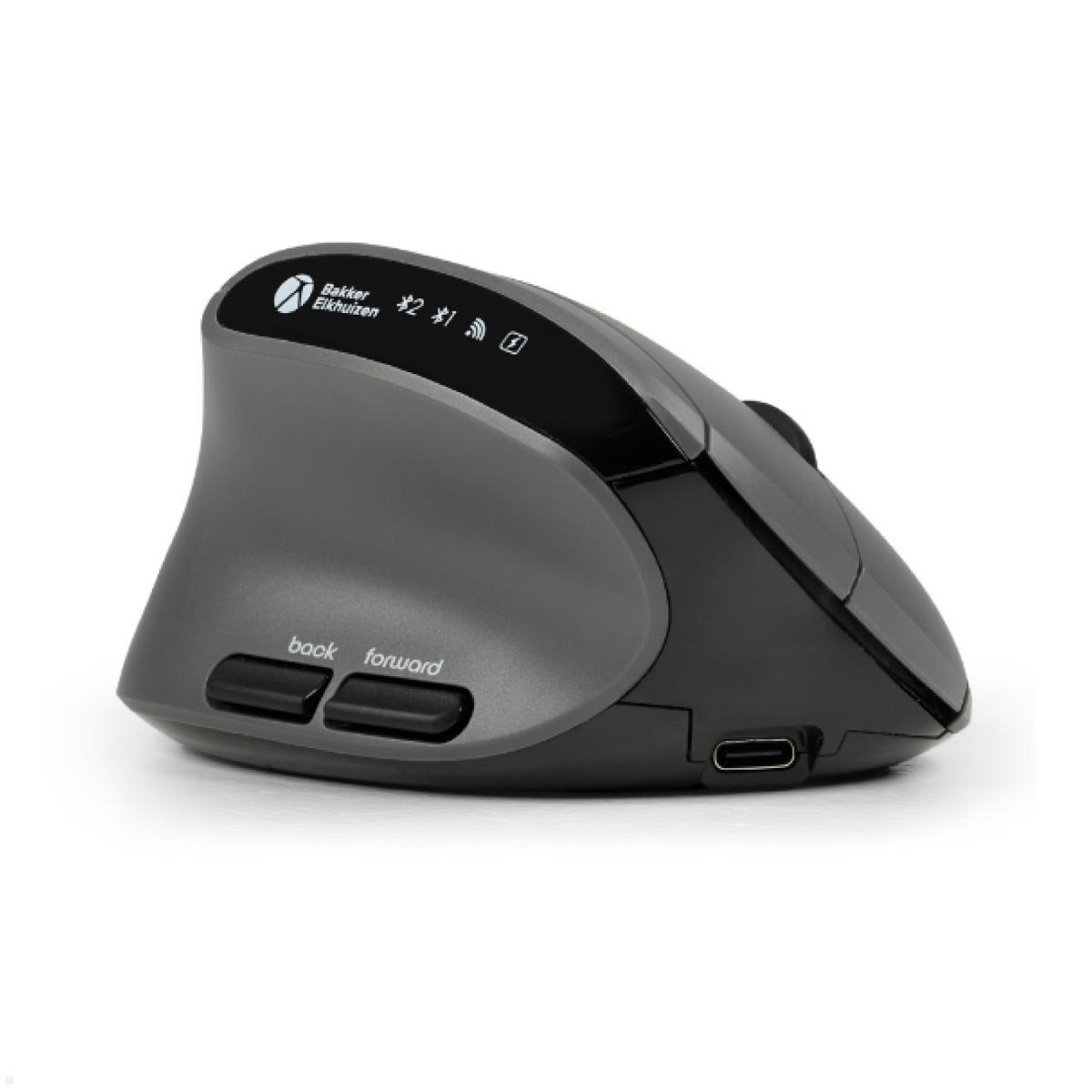 BakkerElkhuizen Ergonomische Maus MidWay 3-Mode Vertical Mouse Linkshänder (BNEMW3MVML), Seitenansicht Tasten