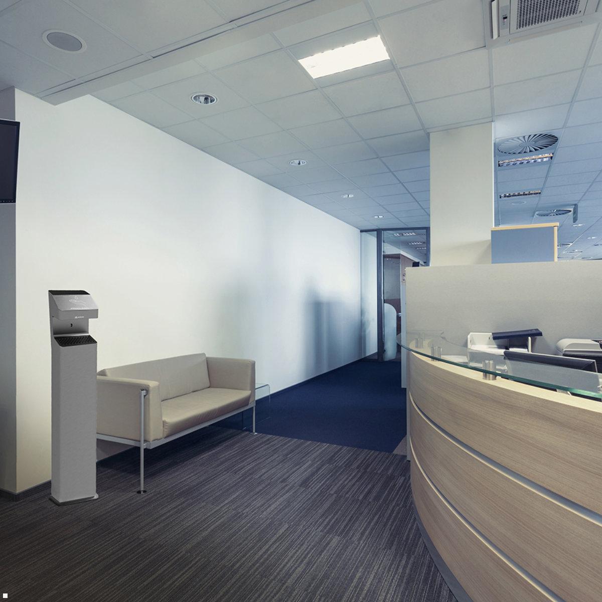 Edbak ProClean 1 Desinfektionsspender mit Sensor Ständer, grau, Büro