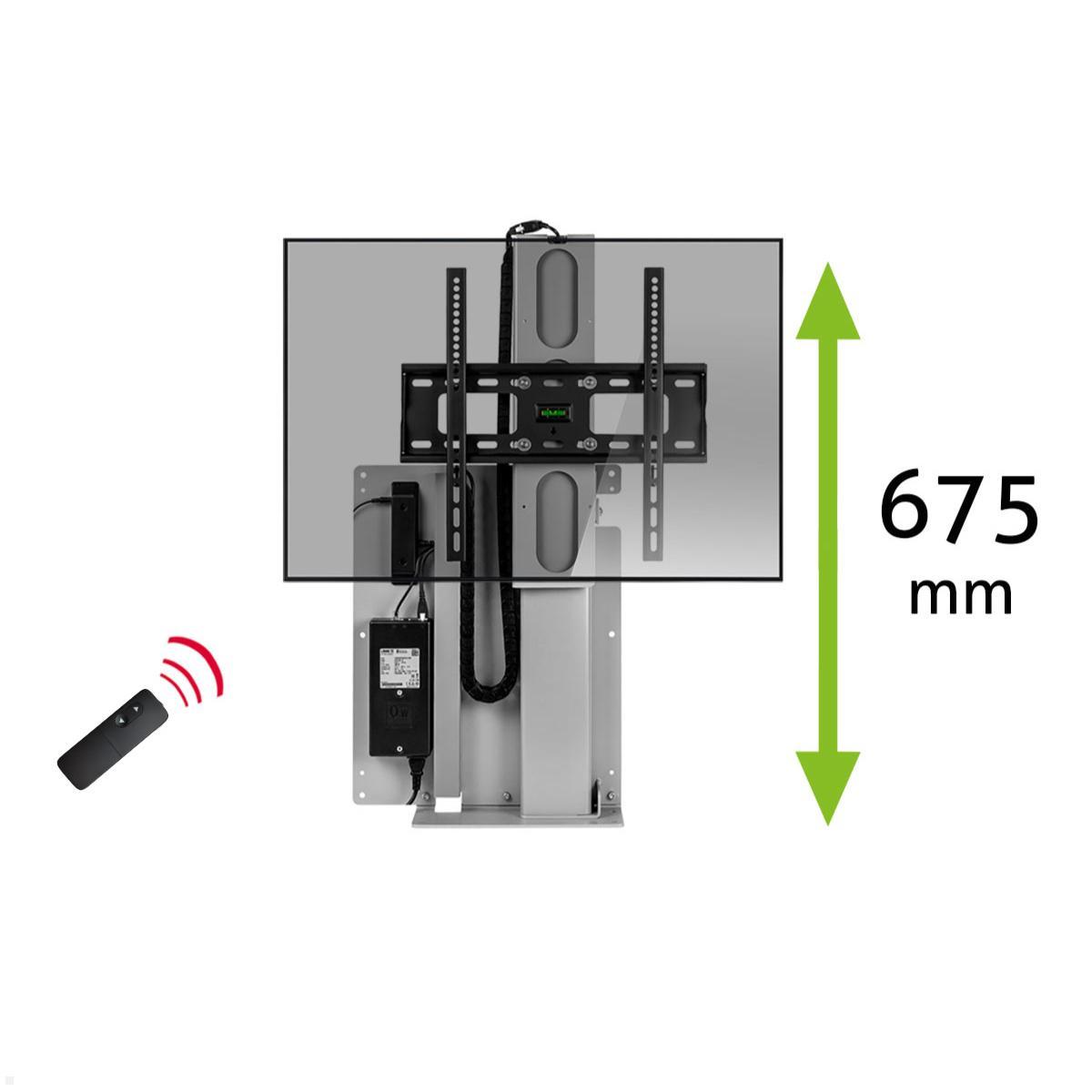 MonLines MLS675S TV Lift Standfuß elektrisch, 675mm, silber