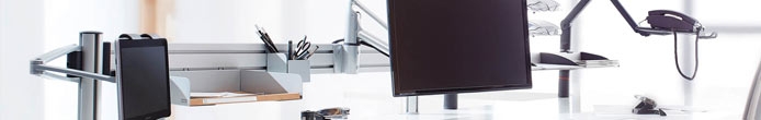 Hochwertige Tischtrennwände für Schreibtische von NOVUS / Dataflex Hochwertige Tischtrennwände für Schreibtische von NOVUS / Dataflex
