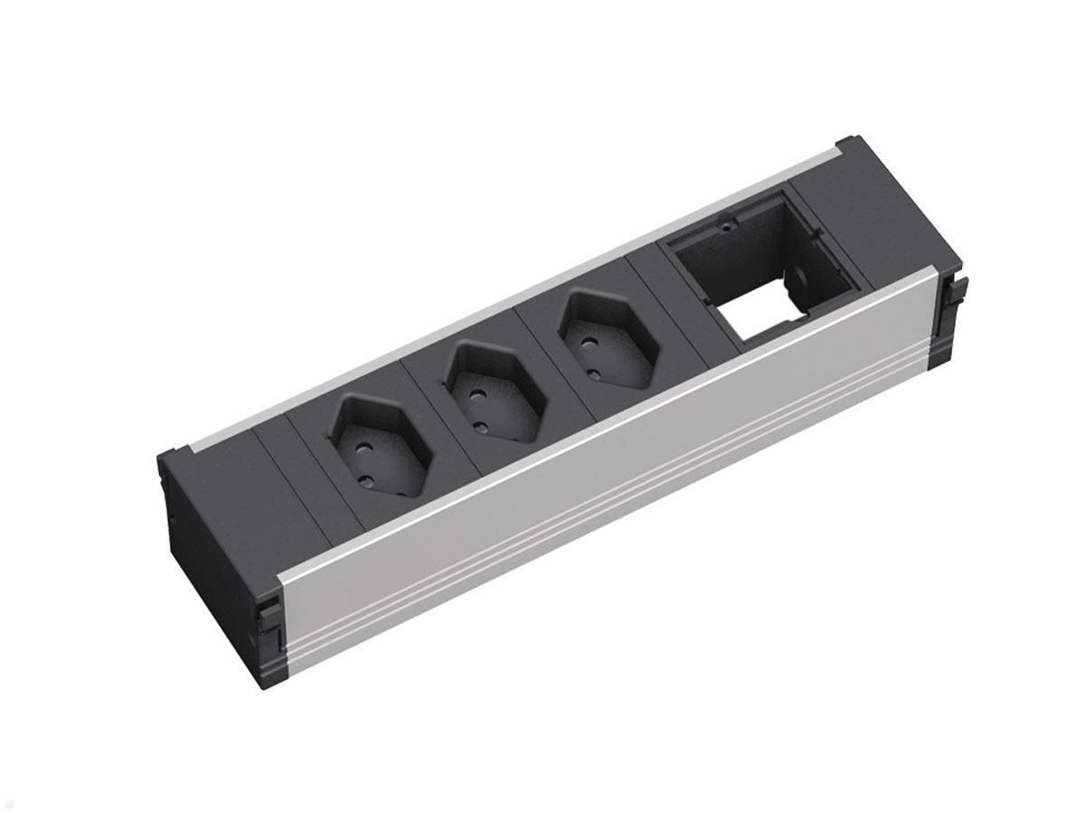 Bachmann CONI 3x Steckdose CH, 1x Custom Modul (912.015) Bachmann CONI 3x Steckdose CH, 1x Custom Modul (912.015)