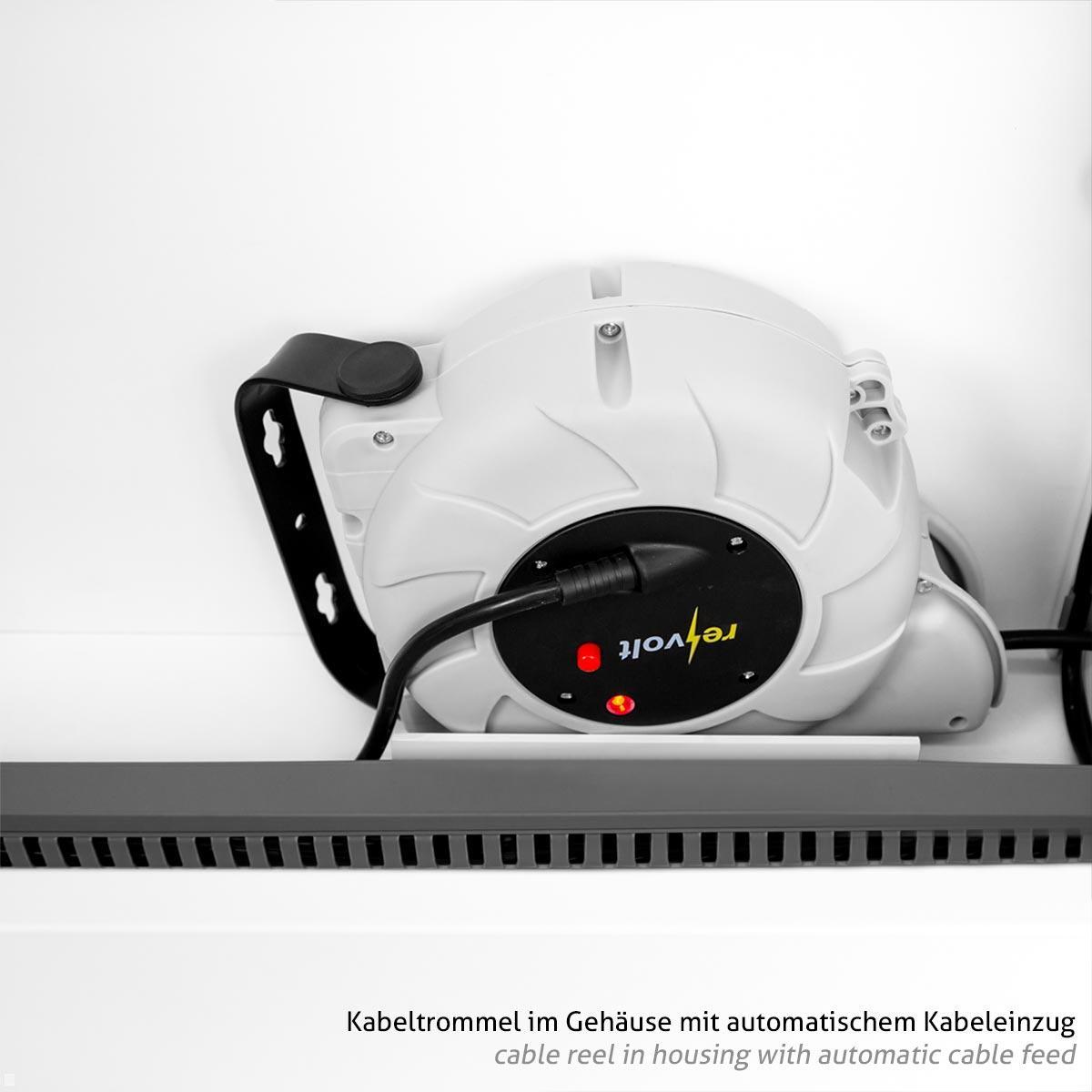 MonLines SIDEB65W mobiles TV Sideboard mit Lift bis 65 Zoll, weiß Kabeltrommel MonLines SIDEB65W mobiles TV Sideboard mit Lift bis 65 Zoll, weiß Kabeltrommel