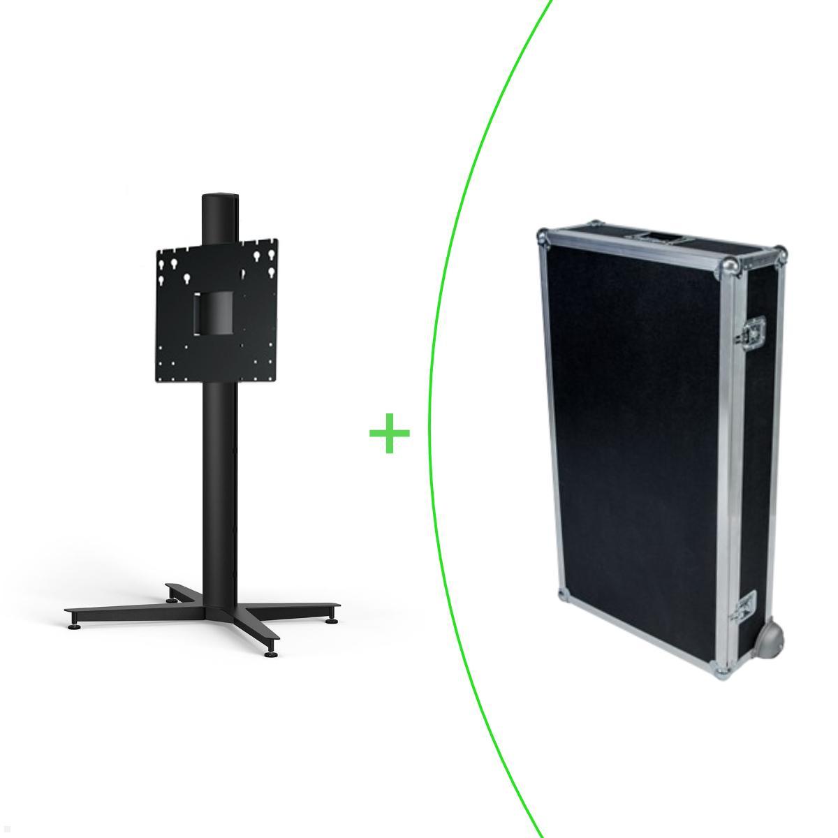 SMS Messekit Set Monitor Standfuß Icon FH T 2000 C mit Transportcase, schwarz SMS Messekit Set Monitor Standfuß Icon FH T 2000 C mit Transportcase, schwarz